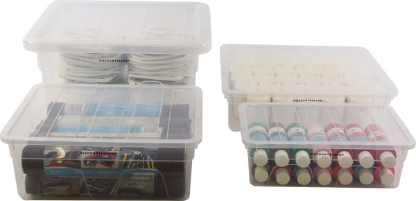 Discountershop Set of 4 Storage Boxes| Storage | Storage bin | Storage box | Storage bins | Baking -5 liters ,11 liters |12 liters,22 liters Discountershop Set of 4 Storage Boxes| Storage | Storage bin | Storage box | Storage bins | Baking -5 liters ,11 liters |12 liters,22 liters