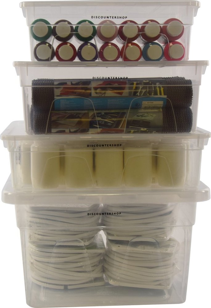Discountershop Set of 4 Storage Boxes| Storage | Storage bin | Storage box | Storage bins | Baking -5 liters ,11 liters |12 liters,22 liters Discountershop Set of 4 Storage Boxes| Storage | Storage bin | Storage box | Storage bins | Baking -5 liters ,11 liters |12 liters,22 liters