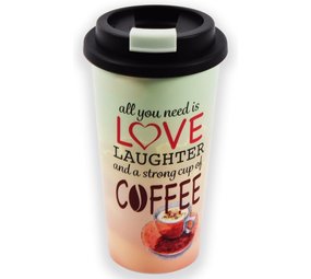 Discountershop Travel Mug - 450 ml - Koffiebeker to go - Mok koffie of thee Reisbeker, koffiebeker - coffee to go beker - CRUISING TRAVEL MUG - To-Go beker coffee makes life better kleine formaat Discountershop Travel Mug - 450 ml - Koffiebeker to go - Mok koffie of thee Reisbeker, koffiebeker - coffee to go beker - CRUISING TRAVEL MUG - To-Go beker coffee makes life better kleine formaat