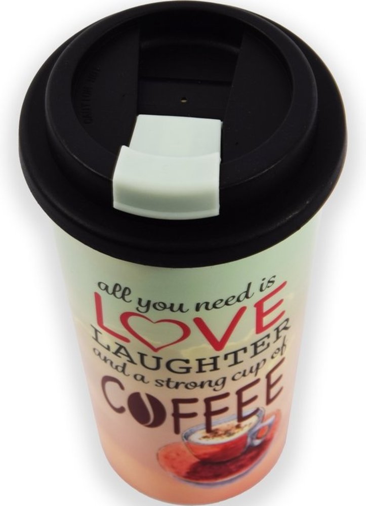 Discountershop Travel Mug - 450 ml - Coffee cup to go - Mug of coffee or tea Travel mug, coffee cup - coffee to go cup - CRUISING TRAVEL MUG - To-Go cup coffee makes life better small size Discountershop Travel Mug - 450 ml - Coffee cup to go - Mug of coffee or tea Travel mug, coffee cup - coffee to go cup - CRUISING TRAVEL MUG - To-Go cup coffee makes life better small size