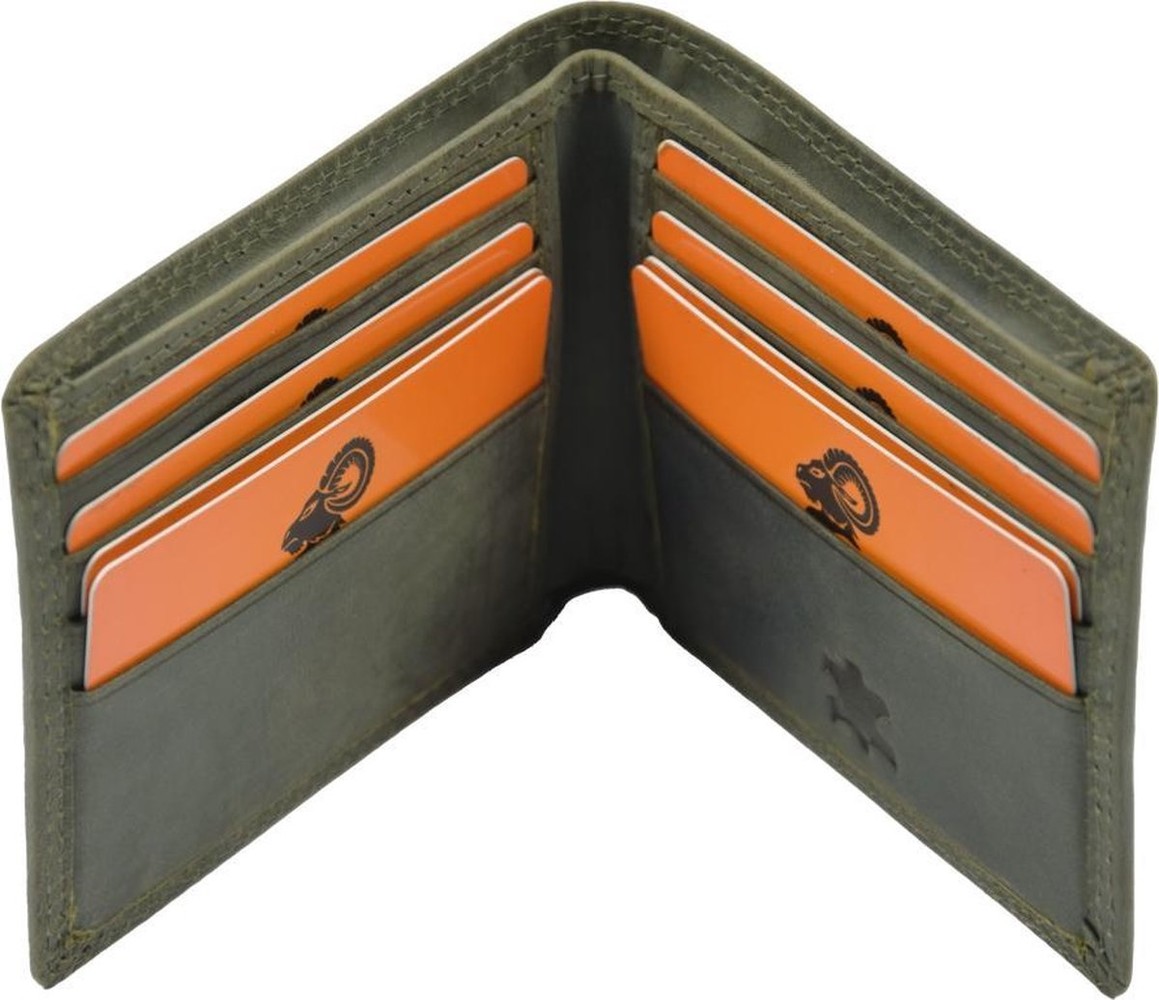 Merkloos Wallet men-women luxury leather RFID anti-skim WITHOUT COIN MONEY - high quality wallet men-women leather - men-women presents, gift for man-woman Billfold Olive- Green - Merkloos Wallet men-women luxury leather RFID anti-skim WITHOUT COIN MONEY - high quality wallet men-women leather - men-women presents, gift for man-woman Billfold Olive- Green -