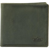 Merkloos Portemonnee heren-dames luxe leer RFID anti-skim ZONDER MUNT GELD - hoge kwaliteit portefeuille heren-dames leer - mannen-vrouwen cadeautjes, cadeau voor man-vrouw Billfold Olijf- Groen