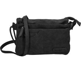 Bicky Bernard  Bicky bernard schoudertas 2 Vaks tasje - telefoontas zwart Bicky Bernard  Bicky bernard schoudertas 2 Vaks tasje - telefoontas zwart