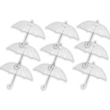 Discountershop Paraplu Transparant Groot 100 cm - Goedkope Paraplu Set van 9 - Trouwparaplu voor Regen & Sneeuw - Windbestendig Discountershop Paraplu Transparant Groot 100 cm - Goedkope Paraplu Set van 9 - Trouwparaplu voor Regen & Sneeuw - Windbestendig