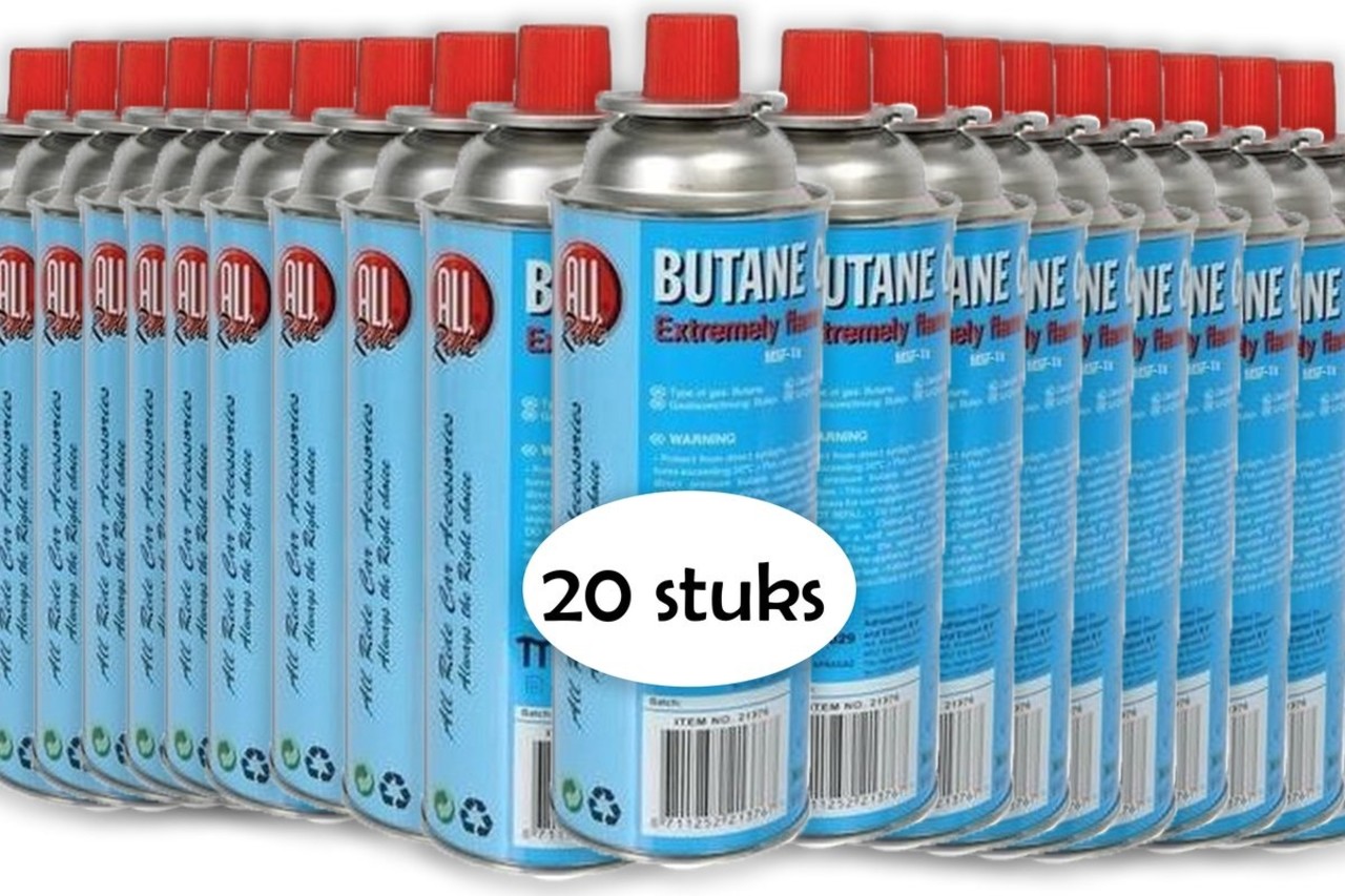 All Ride 400ml Butane Gas Cans for Camping Stoves - MSF-1a Supply for Group Travel - Shared Use and Outdoor Cooking - 20 Pieces All Ride 400ml Butane Gas Cans for Camping Stoves - MSF-1a Supply for Group Travel - Shared Use and Outdoor Cooking - 20 Pieces