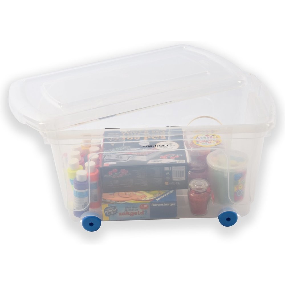 Storage box on wheels Roller box very sturdy storage box content