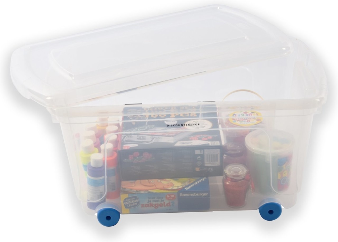 Storage box on wheels Roller box very sturdy storage box content