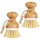 Discountershop Set van 2 afwasborstel|bamboe met stevige kunststofborstels, veelzijdige reinigingsborstel| wastafels|pannen - borden en bestek |geschikt als groenteborstel Discountershop Set van 2 afwasborstel|bamboe met stevige kunststofborstels, veelzijdige reinigingsborstel| wastafels|pannen - borden en bestek |geschikt als groenteborstel
