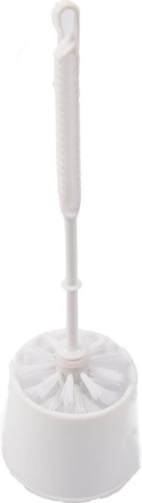 Merkloos 2x Toilet brush - Toilet brush plastic -Toilet brush in holder - Toilet brush holder - Toilet brush - brush - Stainless - White 10.5x 33x 6 cm Merkloos 2x Toilet brush - Toilet brush plastic -Toilet brush in holder - Toilet brush holder - Toilet brush - brush - Stainless - White 10.5x 33x 6 cm