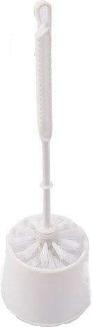 Merkloos 2x Toilet brush - Toilet brush plastic -Toilet brush in holder - Toilet brush holder - Toilet brush - brush - Stainless - White 10.5x 33x 6 cm Merkloos 2x Toilet brush - Toilet brush plastic -Toilet brush in holder - Toilet brush holder - Toilet brush - brush - Stainless - White 10.5x 33x 6 cm