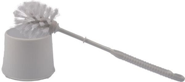 Merkloos 2x Toilet brush - Toilet brush plastic -Toilet brush in holder - Toilet brush holder - Toilet brush - brush - Stainless - White 10.5x 33x 6 cm Merkloos 2x Toilet brush - Toilet brush plastic -Toilet brush in holder - Toilet brush holder - Toilet brush - brush - Stainless - White 10.5x 33x 6 cm
