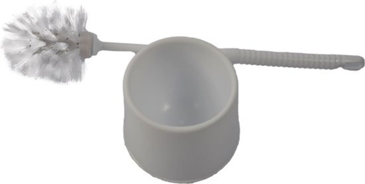 Merkloos 2x Toilet brush - Toilet brush plastic -Toilet brush in holder - Toilet brush holder - Toilet brush - brush - Stainless - White 10.5x 33x 6 cm Merkloos 2x Toilet brush - Toilet brush plastic -Toilet brush in holder - Toilet brush holder - Toilet brush - brush - Stainless - White 10.5x 33x 6 cm