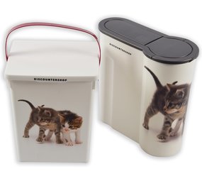 Discountershop 2 stuks Voedselcontainer Kattenbak en hondenbak-4liter - Kattencontainer - Katten- honden -Dierenvoederbox Discountershop 2 stuks Voedselcontainer Kattenbak en hondenbak-4liter - Kattencontainer - Katten- honden -Dierenvoederbox