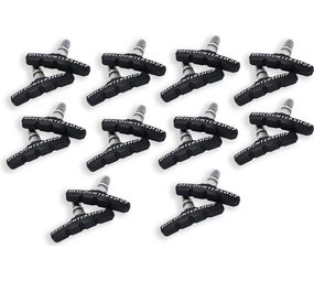Discountershop 10 set Universal Rubber Bicycle V Brake Pads Set - 10 Pairs - 20 Pieces - 70mm | Rubber Brake Pads | Cycling Brake Pad | Brake pad set | Brake pad set Suitable for mountain bike, city bike, folding bike and touring bike Discountershop 10 set Universal Rubber Bicycle V Brake Pads Set - 10 Pairs - 20 Pieces - 70mm | Rubber Brake Pads | Cycling Brake Pad | Brake pad set | Brake pad set Suitable for mountain bike, city bike, folding bike and touring bike