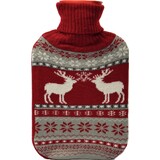 Discountershop Luxe Warmwaterkruik| 2 liter | Kruik met luxe hoes | Gekleurd hoes | water kruik voor winter| Heetwaterkruik |Hot water bottle