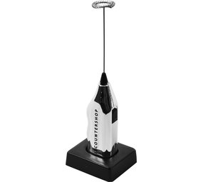 Discountershop Electric Cappuccino Beater - Milk Frother - Stainless Steel - Manual Milk Frother Discountershop Electric Cappuccino Beater - Milk Frother - Stainless Steel - Manual Milk Frother