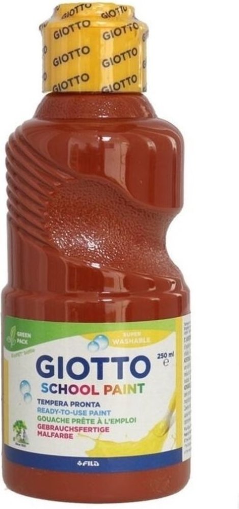 Giotto  Gouache School Paint Junior 250 Ml Brown Giotto  Gouache School Paint Junior 250 Ml Brown
