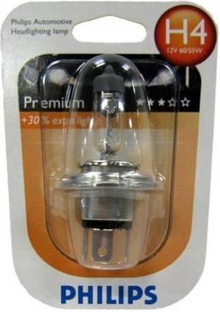 Philips Philips Vision Halogeenlamp - H4 Autolamp - 12V Philips Philips Vision Halogeenlamp - H4 Autolamp - 12V