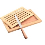 Discountershop Wooden bread cutting board - Crumb catcher Board Bread cutting board -No bread knife Discountershop Wooden bread cutting board - Crumb catcher Board Bread cutting board -No bread knife