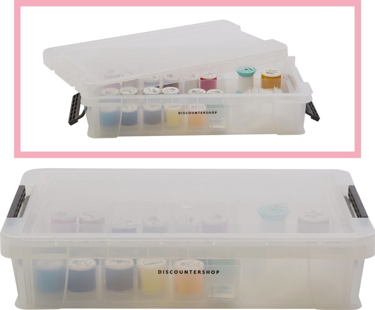 Discountershop Ideale Opbergbox |Opberg verdeler| Opbergdoos met uitneembare vakken | Vakverdeler | 5.5 liter Discountershop Ideale Opbergbox |Opberg verdeler| Opbergdoos met uitneembare vakken | Vakverdeler | 5.5 liter