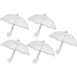 Discountershop Transparante Bruidsparaplu 100cm – 5 Stuks Grote Winddichte Koepelparaplu – Bubbleparaplu voor Trouwstoet en Bruiloft Discountershop Transparante Bruidsparaplu 100cm – 5 Stuks Grote Winddichte Koepelparaplu – Bubbleparaplu voor Trouwstoet en Bruiloft