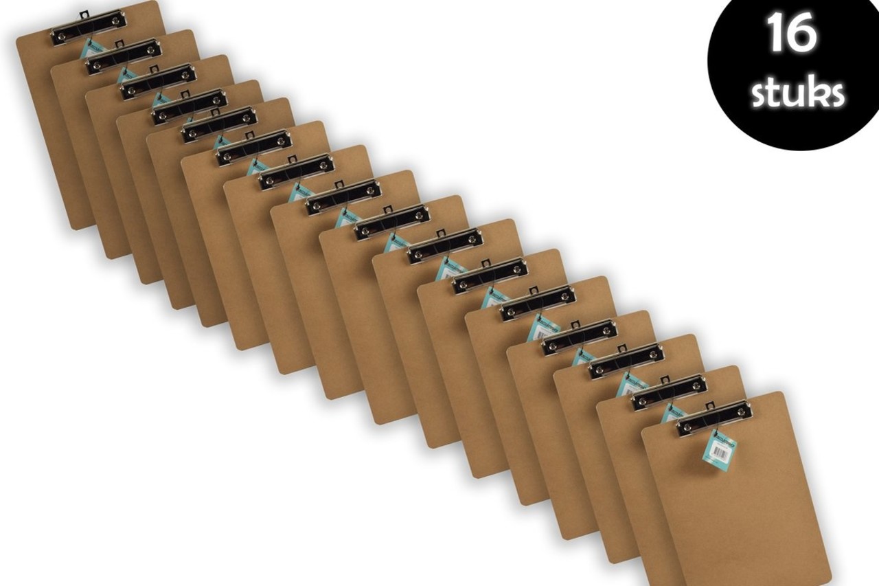Discountershop 16x Clipboards - Clipboards A4 - Clipboards wood A4 31 x 22 x 1.5 cm Discountershop 16x Clipboards - Clipboards A4 - Clipboards wood A4 31 x 22 x 1.5 cm