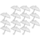 Discountershop Paraplu Transparant Groot 100 cm - Doorzichtige Koepelparaplu - Trouwparaplu 14 stuks - Stevige  & Winddicht Discountershop Paraplu Transparant Groot 100 cm - Doorzichtige Koepelparaplu - Trouwparaplu 14 stuks - Stevige  & Winddicht