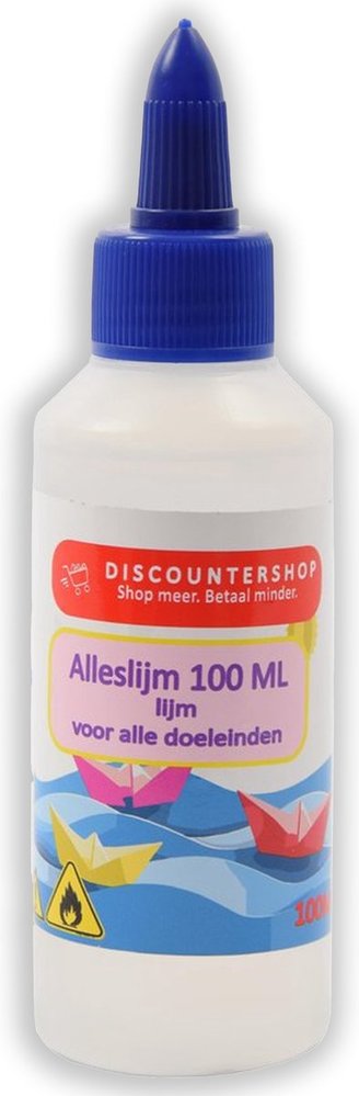 Discountershop Hobby glue universal All purpose glue 100ML - Glue for paper - Glue for cardboard - Glue for textile - Glue for Styrofoam.