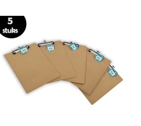Discountershop 5x Klemborden - Klemborden A4 - Klemborden hout A4 31 x 22 x 1.5 cm Discountershop 5x Klemborden - Klemborden A4 - Klemborden hout A4 31 x 22 x 1.5 cm