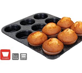 Merkloos Muffin mold baking tin - 12 pieces - with non-stick coating Merkloos Muffin mold baking tin - 12 pieces - with non-stick coating