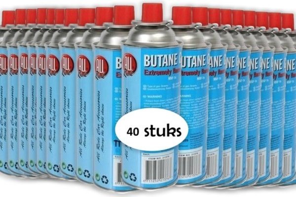 All Ride 400ml Butane Gas Cans for Camping Stoves - MSF-1a Bulk Supply for Events - Multiple Locations and Seasonal Use - 40 Pieces All Ride 400ml Butane Gas Cans for Camping Stoves - MSF-1a Bulk Supply for Events - Multiple Locations and Seasonal Use - 40 Pieces