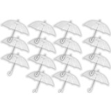 Discountershop 15x Transparent PVC Stick Umbrella 100 cm - Transparent Clear Umbrella - Transparent Wedding Umbrellas Discountershop 15x Transparent PVC Stick Umbrella 100 cm - Transparent Clear Umbrella - Transparent Wedding Umbrellas
