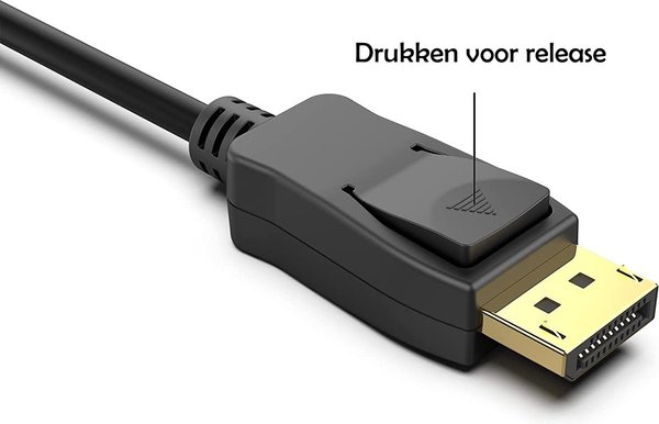 Discountershop Cable displayport to displayport cable DP cable - Cable 4K - 2meter Discountershop Cable displayport to displayport cable DP cable - Cable 4K - 2meter