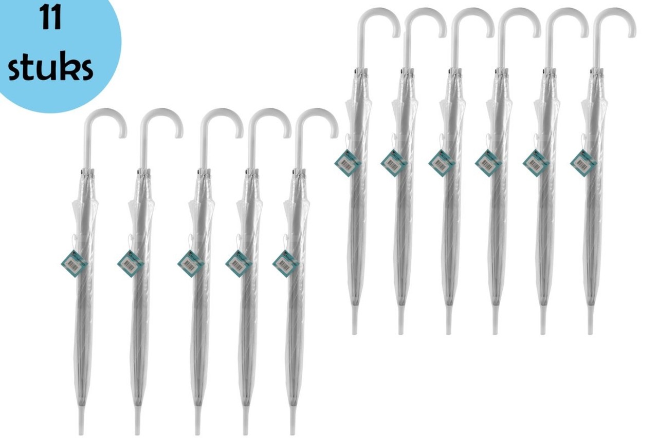 Discountershop 13x Transparante Paraplu Bruiloft 100cm – Koepelparaplu – Bubbleparaplu – Trouwparaplu Kopen – Stevige, Winddichte en Sneeuwbestendige Luxe Damesparaplu Discountershop 13x Transparante Paraplu Bruiloft 100cm – Koepelparaplu – Bubbleparaplu – Trouwparaplu Kopen – Stevige, Winddichte en Sneeuwbestendige Luxe Damesparaplu