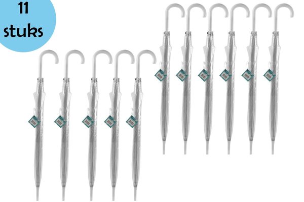 Discountershop 13x Transparante Paraplu Bruiloft 100cm – Koepelparaplu – Bubbleparaplu – Trouwparaplu Kopen – Stevige, Winddichte en Sneeuwbestendige Luxe Damesparaplu Discountershop 13x Transparante Paraplu Bruiloft 100cm – Koepelparaplu – Bubbleparaplu – Trouwparaplu Kopen – Stevige, Winddichte en Sneeuwbestendige Luxe Damesparaplu