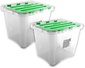 Opbergbox 24 liter 2 stuks in de verpakking Groen - formaat 29.5 x 39 x 30 cm - Opbergdoos - Opbergkist Opbergbox 24 liter 2 stuks in de verpakking Groen - formaat 29.5 x 39 x 30 cm - Opbergdoos - Opbergkist