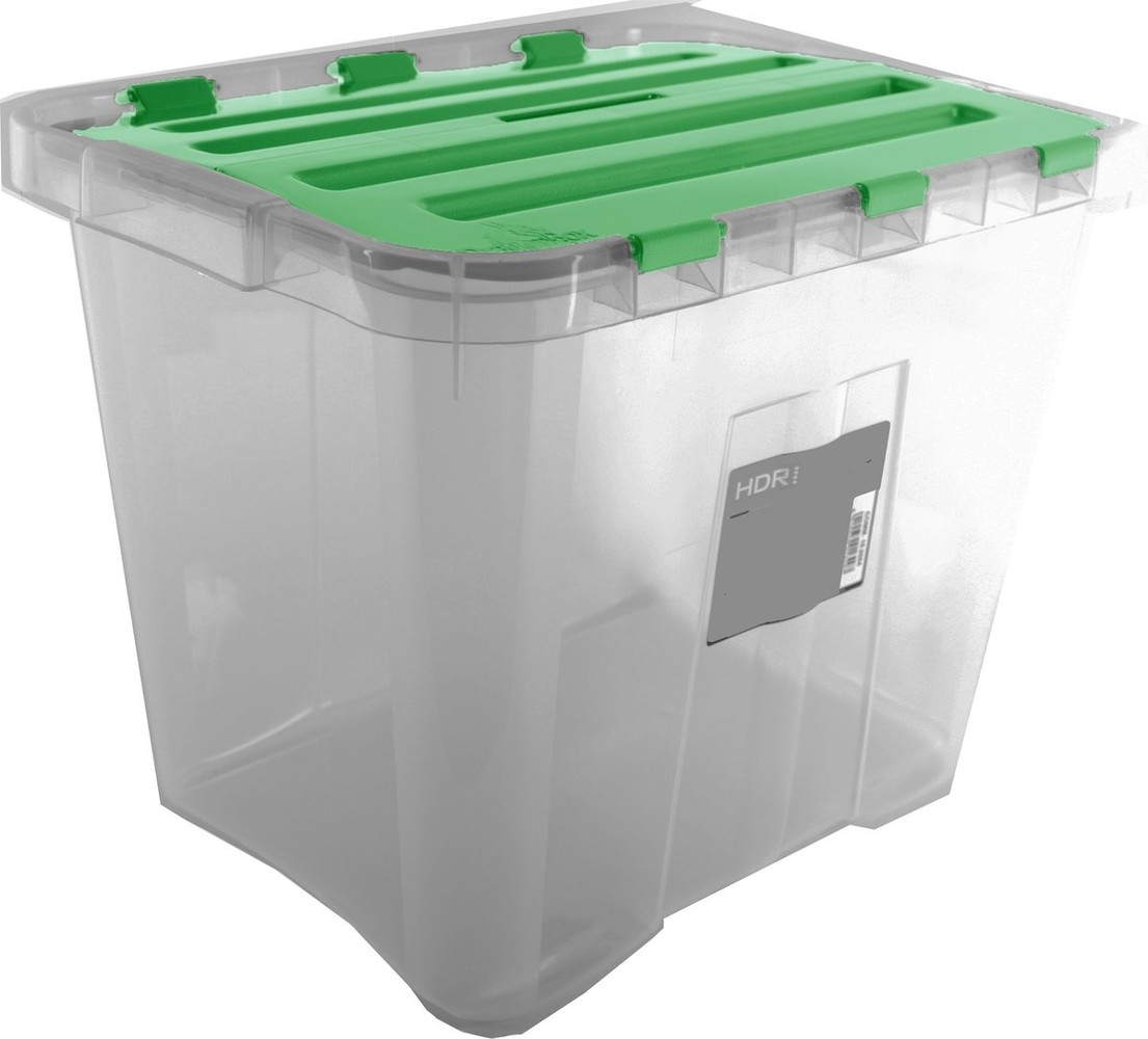 Merkloos Storage box 24 liters 2 pieces in the package Green - size 29.5 x 39 x 30 cm - Storage box - Storage box