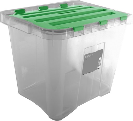 Merkloos Storage box 24 liters 2 pieces in the package Green - size 29.5 x 39 x 30 cm - Storage box - Storage box