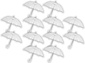 Transparent PVC Stick Umbrella 100cm – Clear Dome – Transparent Wedding Umbrellas – 12 Pack Value Set – Durable Wind-Resistant Strong Snow Proof Umbrella