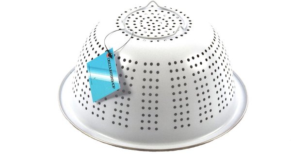 Discountershop Klein keuken vergiet RVS - Wit 24 cm Discountershop Klein keuken vergiet RVS - Wit 24 cm