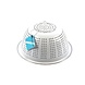 Discountershop Klein keuken vergiet RVS - Wit 24 cm Discountershop Klein keuken vergiet RVS - Wit 24 cm
