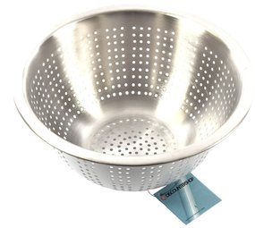 Discountershop Small kitchen colander stainless steel - White 24 cm Discountershop Small kitchen colander stainless steel - White 24 cm