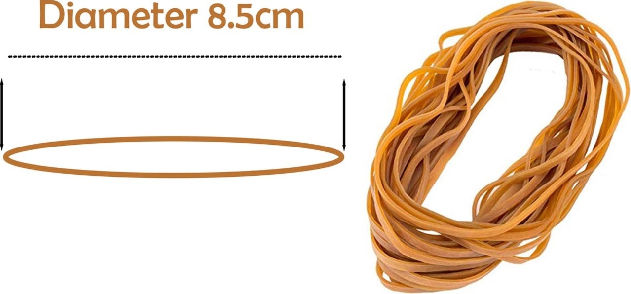 Discountershop 200x elastiekjes rubber met verschillende maten - Hobby & knutsel materiaal