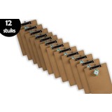 Discountershop 12x Klemborden - Klemborden A4 - Klemborden hout A4 31 x 22 x 1.5 cm