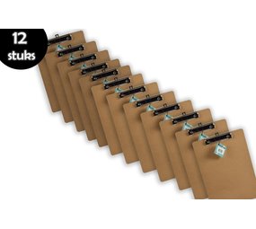 Discountershop 12x Klemborden - Klemborden A4 - Klemborden hout A4 31 x 22 x 1.5 cm Discountershop 12x Klemborden - Klemborden A4 - Klemborden hout A4 31 x 22 x 1.5 cm