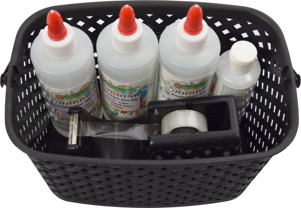 Discountershop Storage basket Storage tray Plastic storage bin with handles 5 liters Black organizer 22 x 12.9 x 15 cm Rattan Discountershop Storage basket Storage tray Plastic storage bin with handles 5 liters Black organizer 22 x 12.9 x 15 cm Rattan