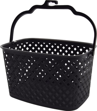Discountershop Storage basket Storage tray Plastic storage bin with handles 5 liters Black organizer 22 x 12.9 x 15 cm Rattan Discountershop Storage basket Storage tray Plastic storage bin with handles 5 liters Black organizer 22 x 12.9 x 15 cm Rattan