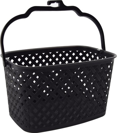 Discountershop Storage basket Storage tray Plastic storage bin with handles 5 liters Black organizer 22 x 12.9 x 15 cm Rattan Discountershop Storage basket Storage tray Plastic storage bin with handles 5 liters Black organizer 22 x 12.9 x 15 cm Rattan