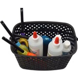 Discountershop Storage basket Storage tray Plastic storage bin with handles 5 liters Black organizer 22 x 12.9 x 15 cm Rattan Discountershop Storage basket Storage tray Plastic storage bin with handles 5 liters Black organizer 22 x 12.9 x 15 cm Rattan