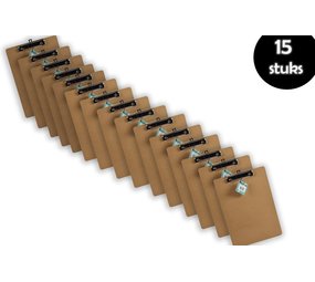 Discountershop 15x Klemborden - Klemborden A4 - Klemborden hout A4 31 x 22 x 1.5 cm Discountershop 15x Klemborden - Klemborden A4 - Klemborden hout A4 31 x 22 x 1.5 cm